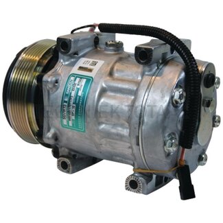 SANDEN Klimakompressor 12 V, Riemenscheibe Ø 119 mm, 6 Nuten, PV6 Massey Ferguson