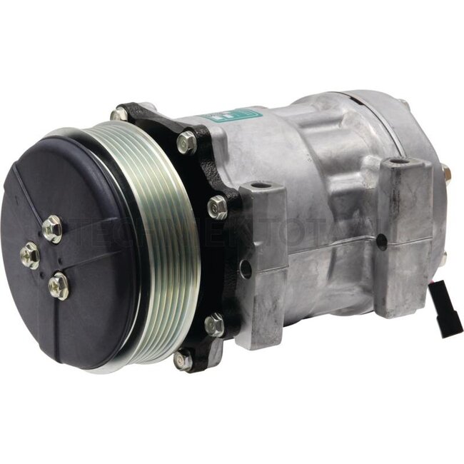 SANDEN Aircon compressor 12 V, pulley Ø 119 mm, 6 grooves, PV6 Massey Ferguson | 4281803M1, SD7H15-8244