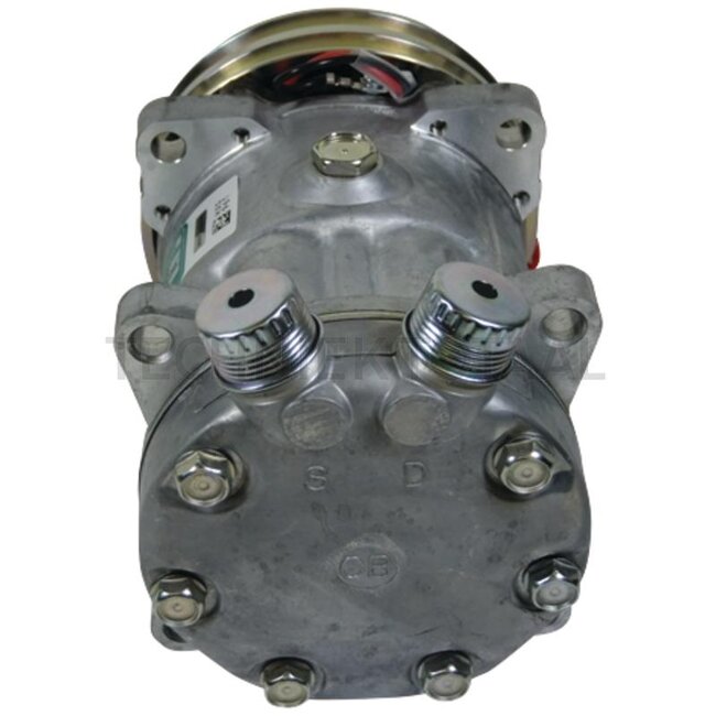 SANDEN Air conditioning compressor 12 V, pulley Ø 119 mm, 2 grooves, 200 ccm oil | 84316006, 5129685, 5165549, 51219592, SD7H15-8223
