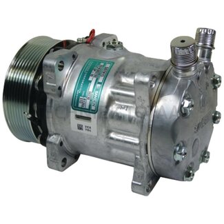 SANDEN Klimakompressor 12 V, Riemenscheibe Ø 119 mm, 8 Nuten, 135 ccm Öl