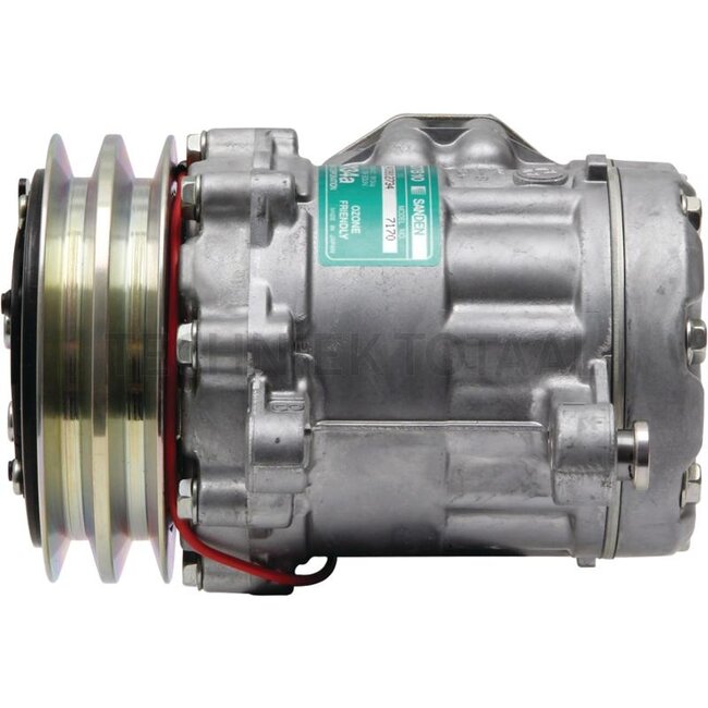 SANDEN Aircocompressor 12 V, Ø 115 mm, 2 groeven, 100 ccm | 0.007.7197.4, SD7B10-7170