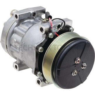 SANDEN Aircocompressor 12 V, Ø 119 mm, 6 groeven Valtra-Valmet