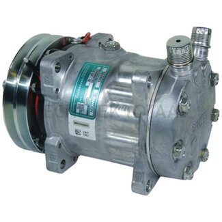 SANDEN Klimakompressor SD7H15 12 V, Riemenscheibe Ø 132 mm, 2 Nuten Valtra-Valmet