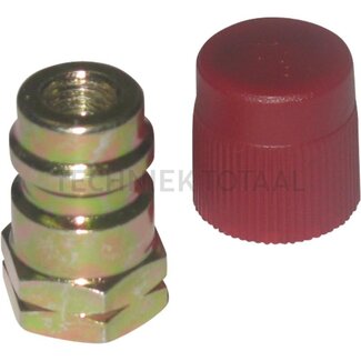 CGS Anschlussadapter HD Messing lang mit Schrader-Ventil 1/4 Zoll SAE R134a