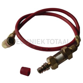 CGS Air conditioning diagnostics sight glass high pressure red with filter 60 x Ø 30 mm, FLT01