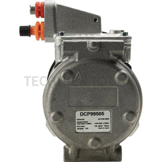 Denso Aircon compressor 12 V, Ø 120 mm, 8 grooves, ND-oil 8 John Deere | DCP99505, AL153386, AL154203, AL155836, AL174137