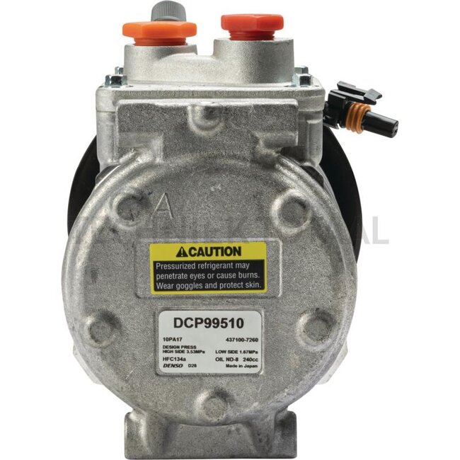 Denso Klimakompressor 12 V, Ø 140 mm, 8 Nuten John Deere | DCP99510, AH169875, RE46609, RE52454, RE69716