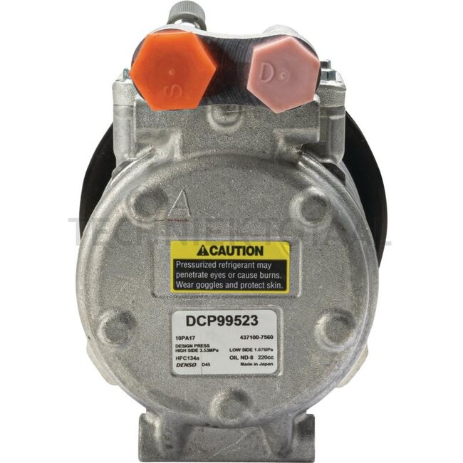 Denso Aircocompressor 24 V, R 134a, poelie Ø 140 mm, 8 groeven | DCP99523
