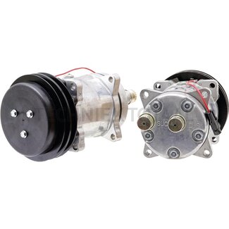 AKS-Dasis Aircocompressor 12 V, poelie-Ø 152 mm, 2 groeven Case IH