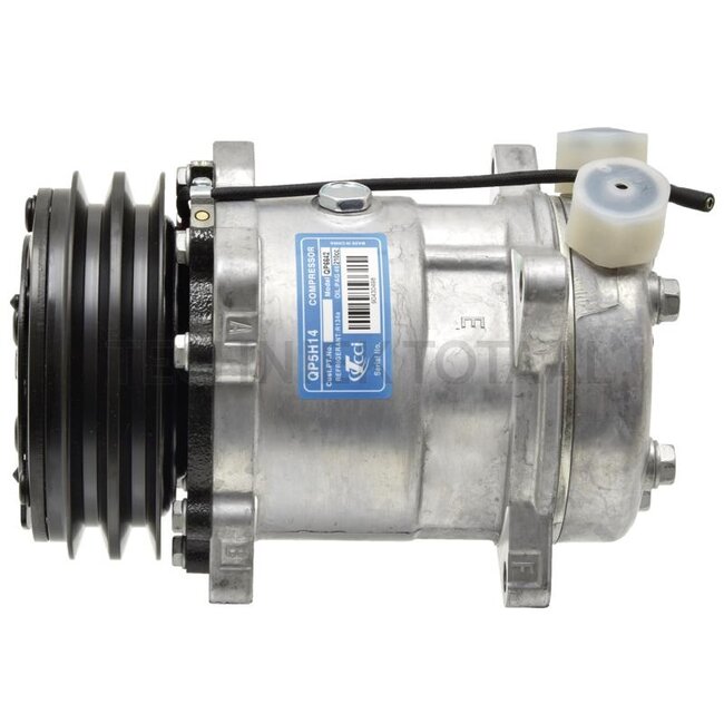 GRANIT Aircocompressor 12 V, R 134a, poelie Ø 132 mm, 2 groeven | 851111N, QP5H14-6642, 0.007.7198.4, 0.010.1318.4, 5165549
