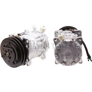 GRANIT Aircocompressor 12 V, R 134a, poelie Ø 132 mm, 2 groeven JCB