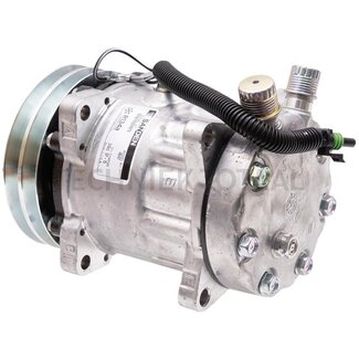 SANDEN Klimakompressor 12 V, Riemenscheibe Ø 132 mm, 2 Nuten JCB