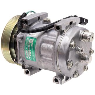 SANDEN Klimakompressor 24 V, R 134a, Riemenscheibe Ø 125 mm, 6 Nuten