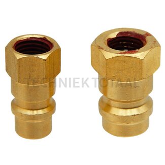 WAECO Retrofit adaptor set straight high pressure and low pressure 1/4 inch female thread