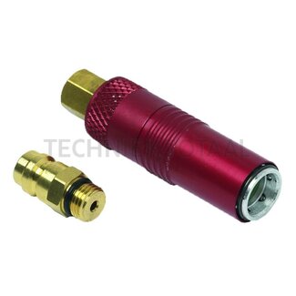 WAECO Service snelkoppeling hogedruk R134a M14 x 1,5 rood, recht lang
