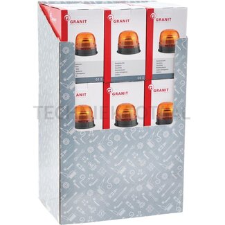 GRANIT Rundumleuchte gelb LED 12 / 24 V, Ø 140 mm, Anbau - 18 Stück