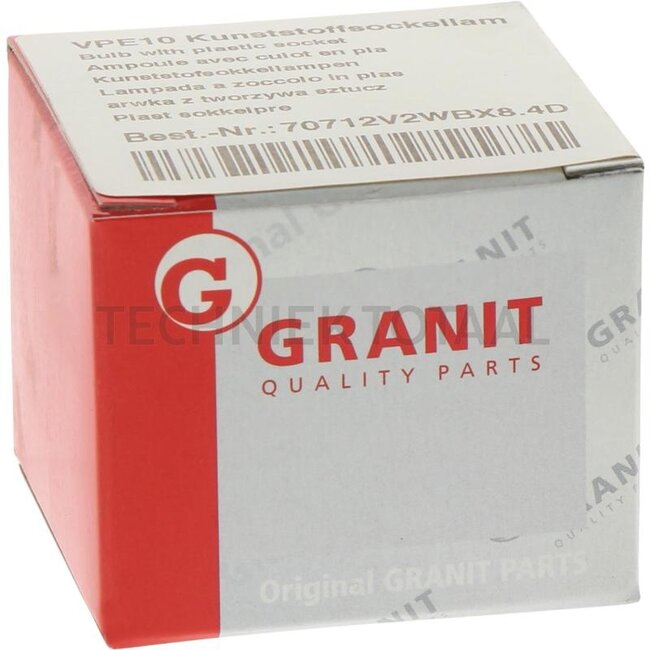GRANIT Kunststoffsockellampe 12 V, 2 W, Sockel BX8,4d, Armaturenbeleuchtung | 170543000