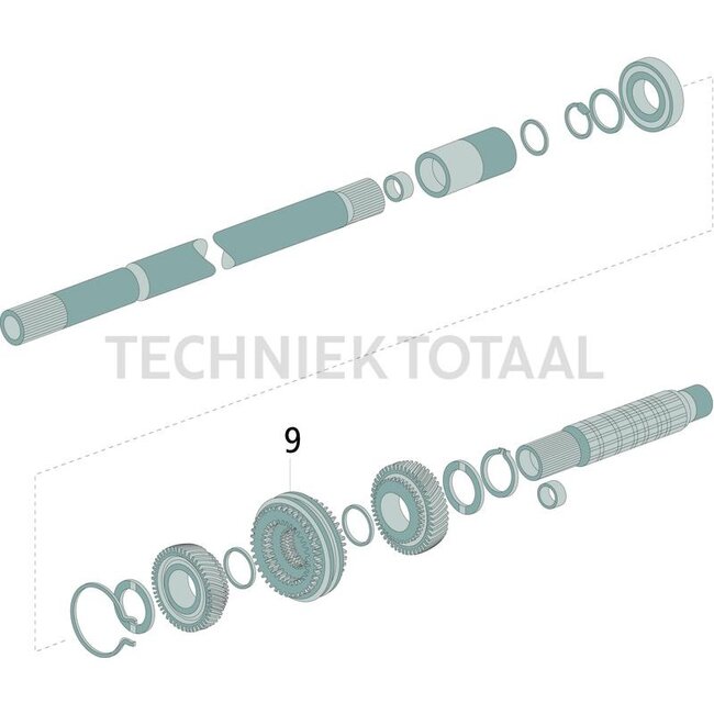 DANA Spicer Synchroneinheit kpl Eingangswelle Ø 71 / 76 mm | 0.011.8631.4, 0.011.8631.4/10, 3284803