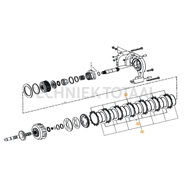 GRANIT Plate set clutch external plate with lugs Fendt | G001990200610
