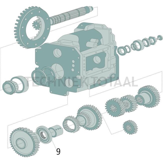 DANA Spicer Synchro unit, complete main shaft Powr- / Command quad John Deere | RE286934, 3490743