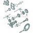 DANA Spicer Synchroneinheit kpl 1ste / 2de und 3de / 4de Gang, Ø 74 mm | 87603953, 3455303, I87603953