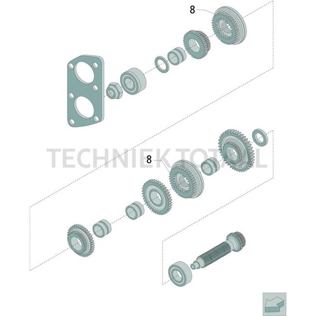 DANA Spicer Synchroneinheit kpl 1ste / 2de und 3de / 4de Gang Antriebswelle | 87358181, I87358181, 3344133