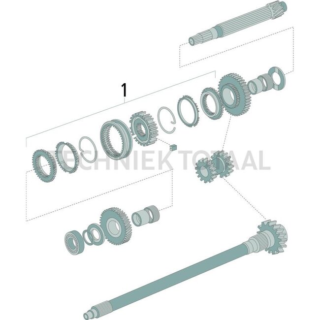 DANA Spicer Synchromesh compleet 3de / 4de versnelling omkeerschakeling | 153700220023, 153700220035, 153700220047, 153700220040, 87672909