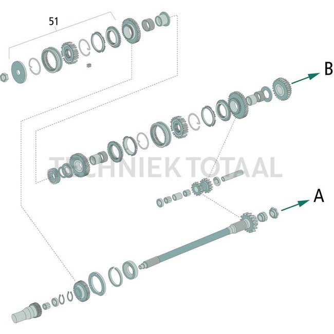 DANA Spicer Synchroneinheit kpl Vorschaltgruppe Case IH C 42 - CS 75 | 153700220041, 87672910, 3267443, I87672910