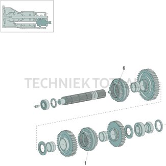 DANA Spicer Synchroniser unit, complete main reduction gear Ø 50 x 80 mm