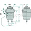 GRANIT Expansion tank 2-chamber 0,13 / 0,13 l, height 64 mm