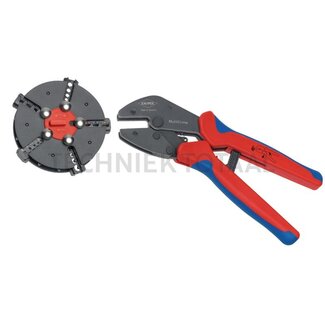 KNIPEX Crimping pliers round magazijn, 5 wisselinzetten, 0,5 - 6 mm²