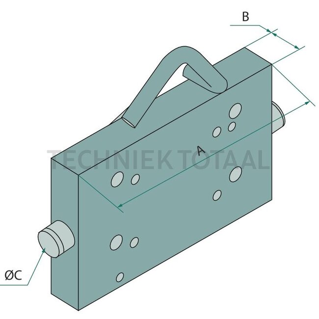 Walterscheid Adapterplaat 219 mm rail, geleiding 30 mm, gatenpatroon 120 x 55 mm | 8005529_ERSET_SAP
