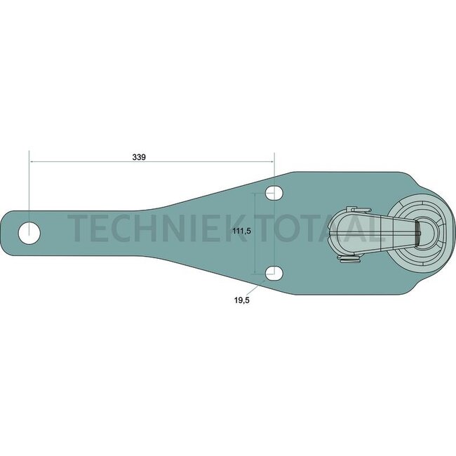 Walterscheid Pitonbalken PBA 88,2 kN, 3000 kg, 545 x 170 x 50 mm, Piton 50 | 8005131