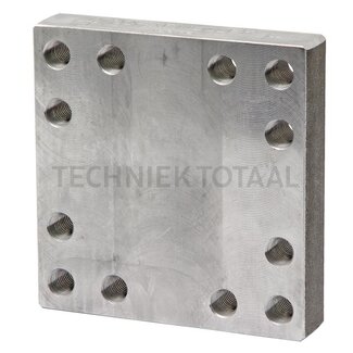 Scharmüller Aanlasplaat 200 x 200 x 40 mm, M20, gatenpatroon 160 x 160 mm
