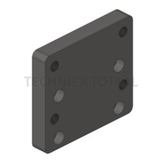 Scharmüller Schroefplaat 185 x 205 x 30 mm, 4x M16 / 4x M20, 160 x 100