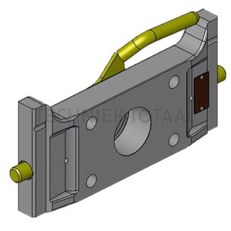 Scharmüller Adapterplatte Schienenbreite 314 mm, Lochbild 140 x 80 mm, M20