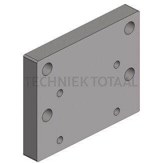 Scharmüller Anschraubplatte 120 mm, 4x M10 / 4x Ø 14,5, 120 x 55