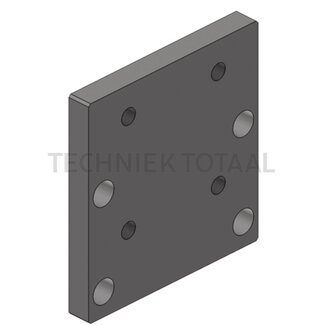 Scharmüller Schroefplaat 80 mm, 4x M16 / 4x M20, 140 x 80