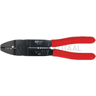 KS Tools Crimpzange Flachstecker 2,8 / 4,8 / 6,3 mm, 0,5 - 6 mm², 220 mm