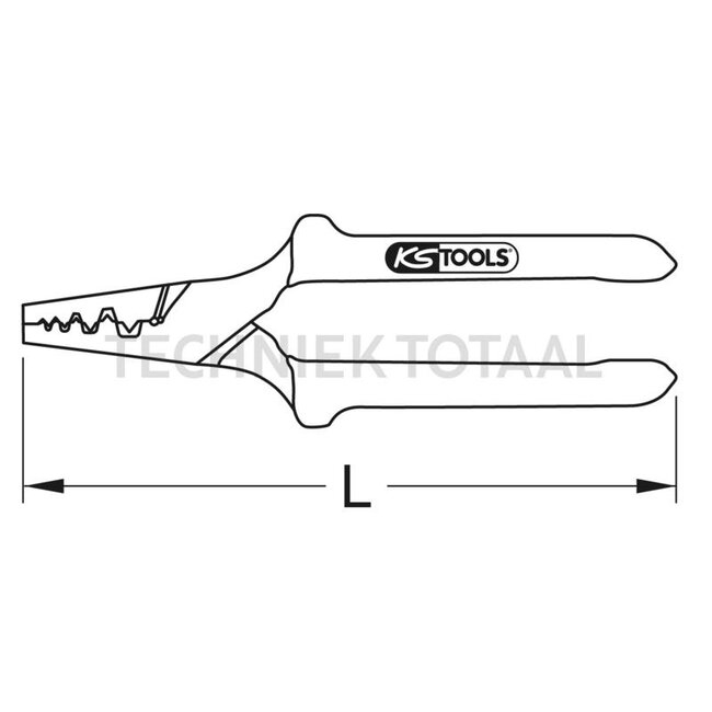 KS Tools Wire end ferrule pliers 0,5 - 16,0 mm², 220 mm | 115.1237