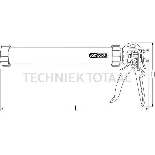 KS Tools Pressure gun 600 ml, 590 mm | 980.3000