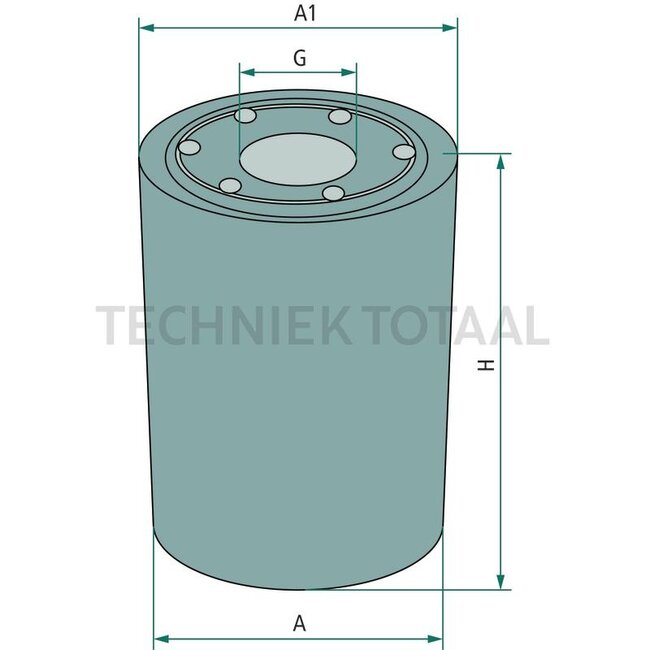 Wabco Lufttrocknerkartusche M39 x 1,5, Ø 136 mm, Höhe 165 mm, Austausch | 4324102227, 87638772, AL204884, F842880141020, F931882140010
