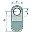 Stabilus Eye M8, a 10,1 mm, b 17 mm, c 12 mm, e 17 mm
