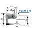 Stabilus Angle plate 46,2 x 19 x 21 mm, 500 N, ball-Ø 10 mm