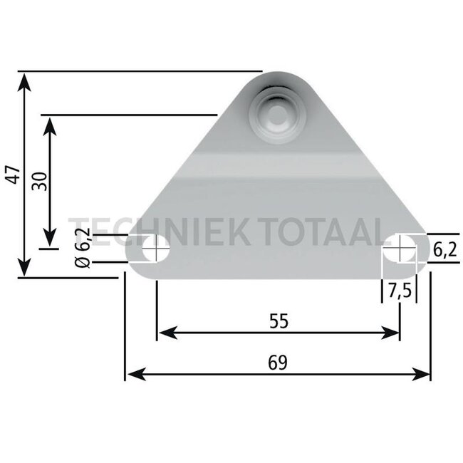 Stabilus Angle plate 69 x 47 x 20,3 mm, 1000 N, ball-Ø 10 mm
