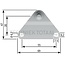 Stabilus Hoekplaat 69 x 47 x 20,3 mm, 1000 N, kogel-Ø 10 mm