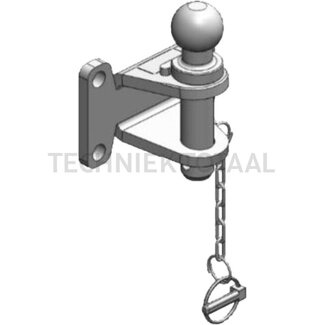 Scharmüller Sleepklauw Kugel 50, Lochabstand 140 x 80 mm, Bohrung M16, schwarz
