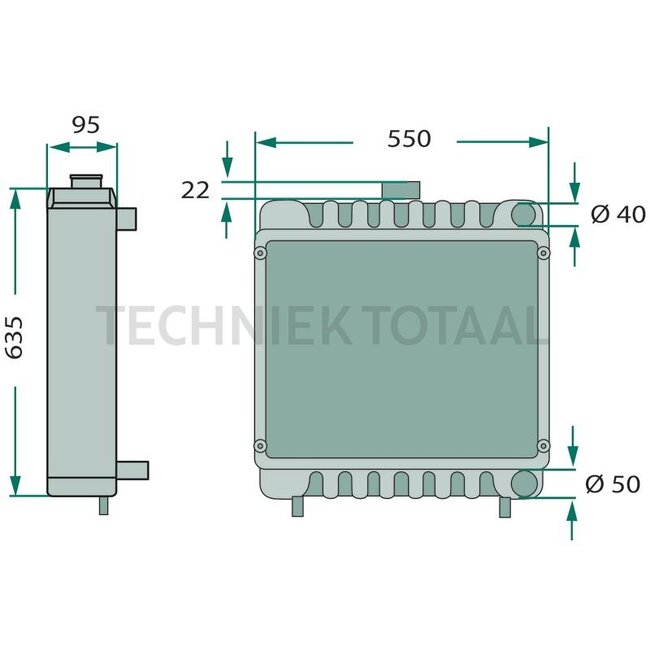 GRANIT Radiateur McCormick, IHC 955XL - 1056XL | 3399812R2, 3399812R1