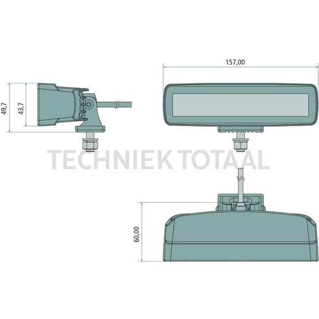 GRANIT LED Arbeitsscheinwerfer mit Warnlicht 22,7 W, 1727 lm, 12 / 24 V