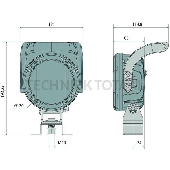 GRANIT Arbeitsscheinwerfer LED rund Ø 120 mm Flutlicht 6800 lm, 60 W | 04324891, 1328046C1, 1G3996001-391, 715508R92, X830160055000
